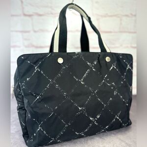 Chanel Travel Line Boston Bag Printed Nylon Medium